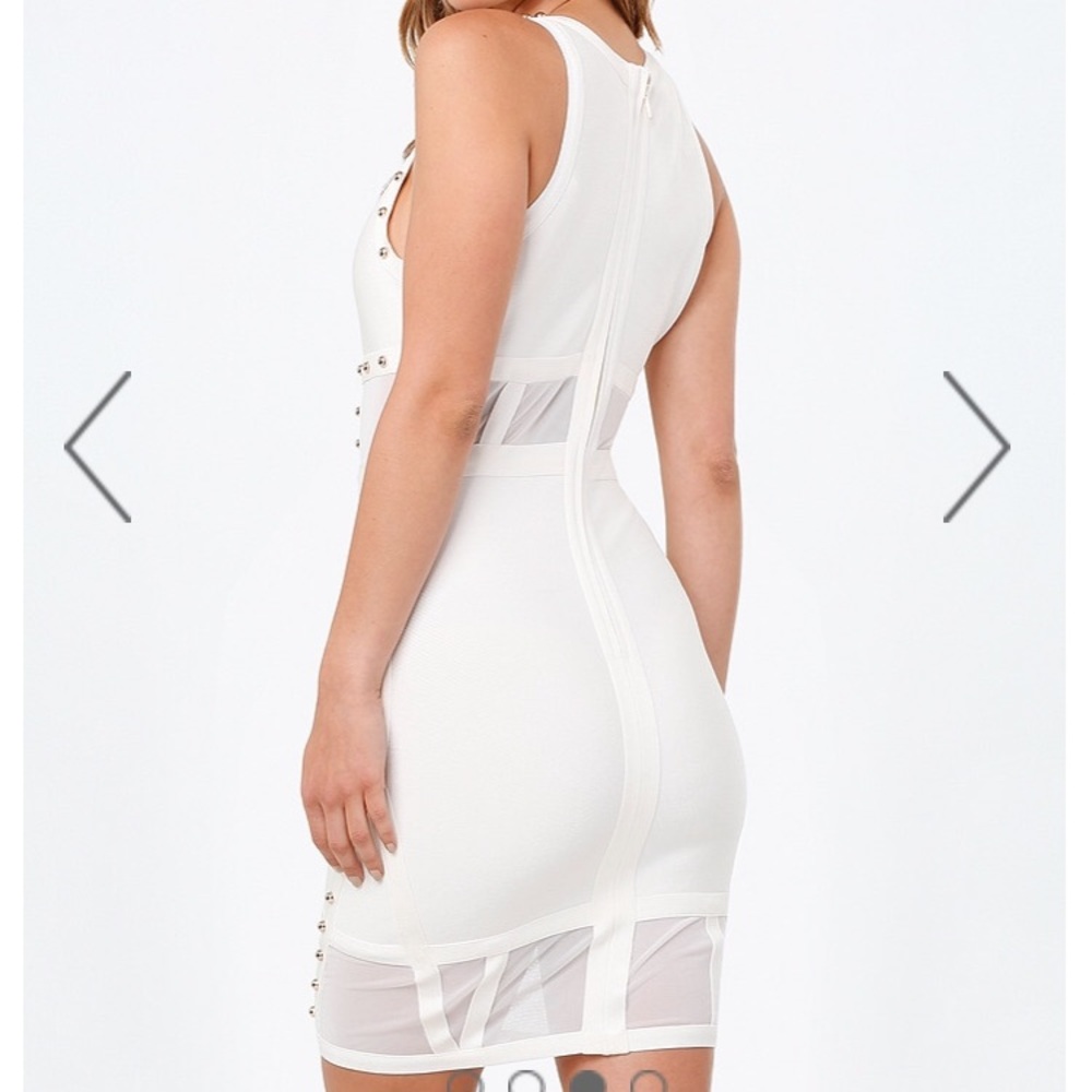 NWT BEBE GWEN STUDDED CORSET DRESS - XS - Picture 5 of 5